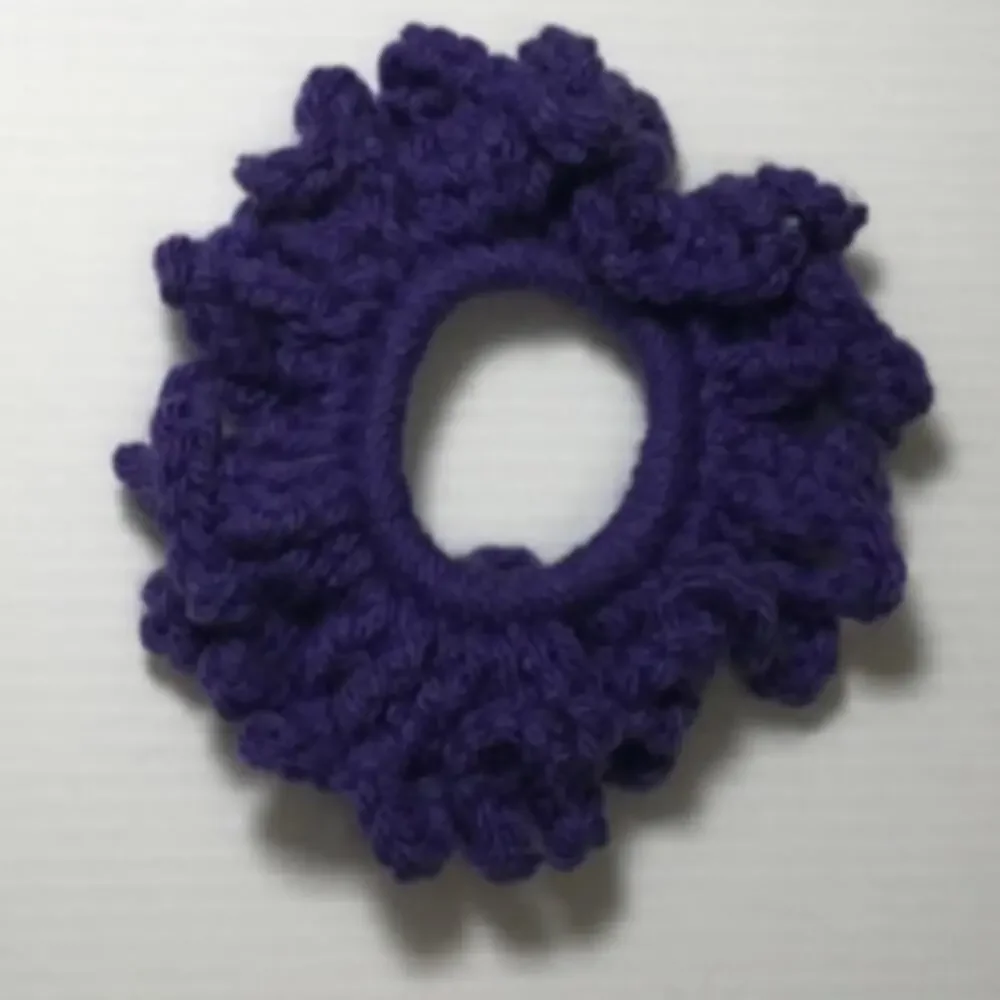 NWT Multicolor Handmade Crocheted Hair Scrunchie Set of 3